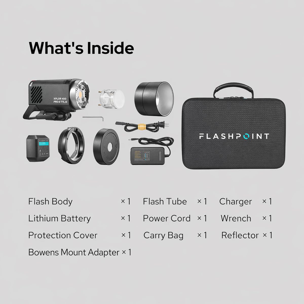 Amazon.com : Flashpoint XPLOR 400 Pro TTL Monolight + Glow